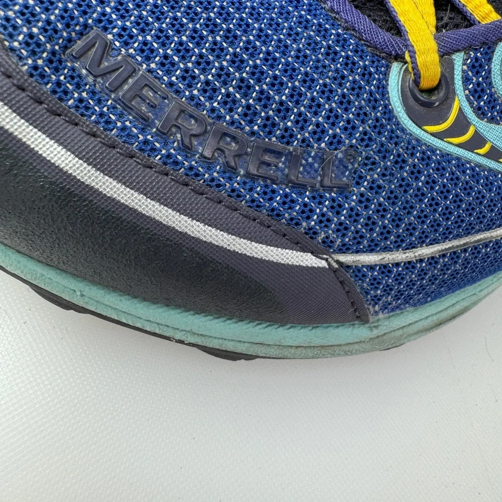 Merrell Ultra Marine Women 8 Blue Yellow J56354 Trail Running Hiking Shoes Sport